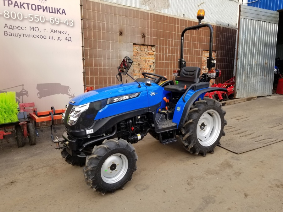 Минитрактор SOLIS 26 XTRA (Широкая колея + сельхозколеса) (С ПСМ)